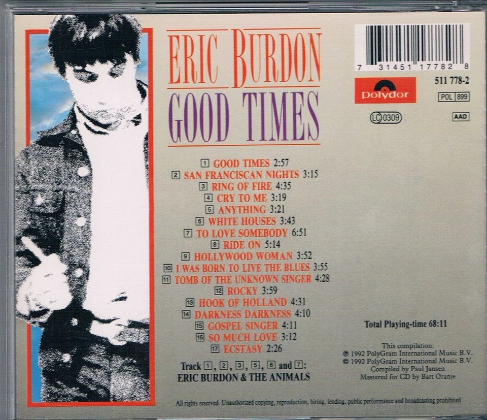 Good Times-a Collection von Eric Burdon | CD | Zustand sehr gut - Bild 2 von 2