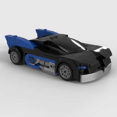 MOC LEGO Car: Batmobile from 2004 Animated Series Building Blocks Set (203 Pcs)