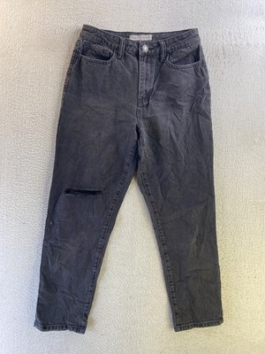 YMI Women's Size 9/29 Dark Wash High Rise Ripped Knee Mom Jean