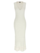 Ganni White Organic Cotton Long Dress