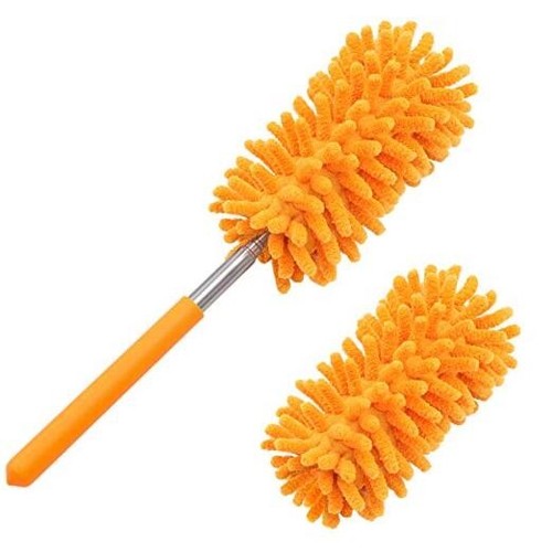 Microfiber Duster for Cleaning, Hand Washable Dusters with 2pcs Bright Orange