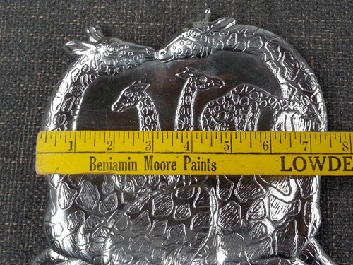 Vintage 3 Piece 1988 Arthur Court Giraffe Platter W/ 2 Spreaders Aluminum - Picture 5 of 7