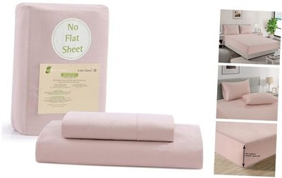 Twin XL Fitted Sheet, 100% Organic Cotton 2-Piece Set Twin XL (2PC) Sepia Rose