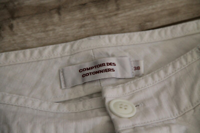 Pantacourt Blanc COMPTOIR DES COTONNIERS Taille 38 (FR) - Excellent état En Coton