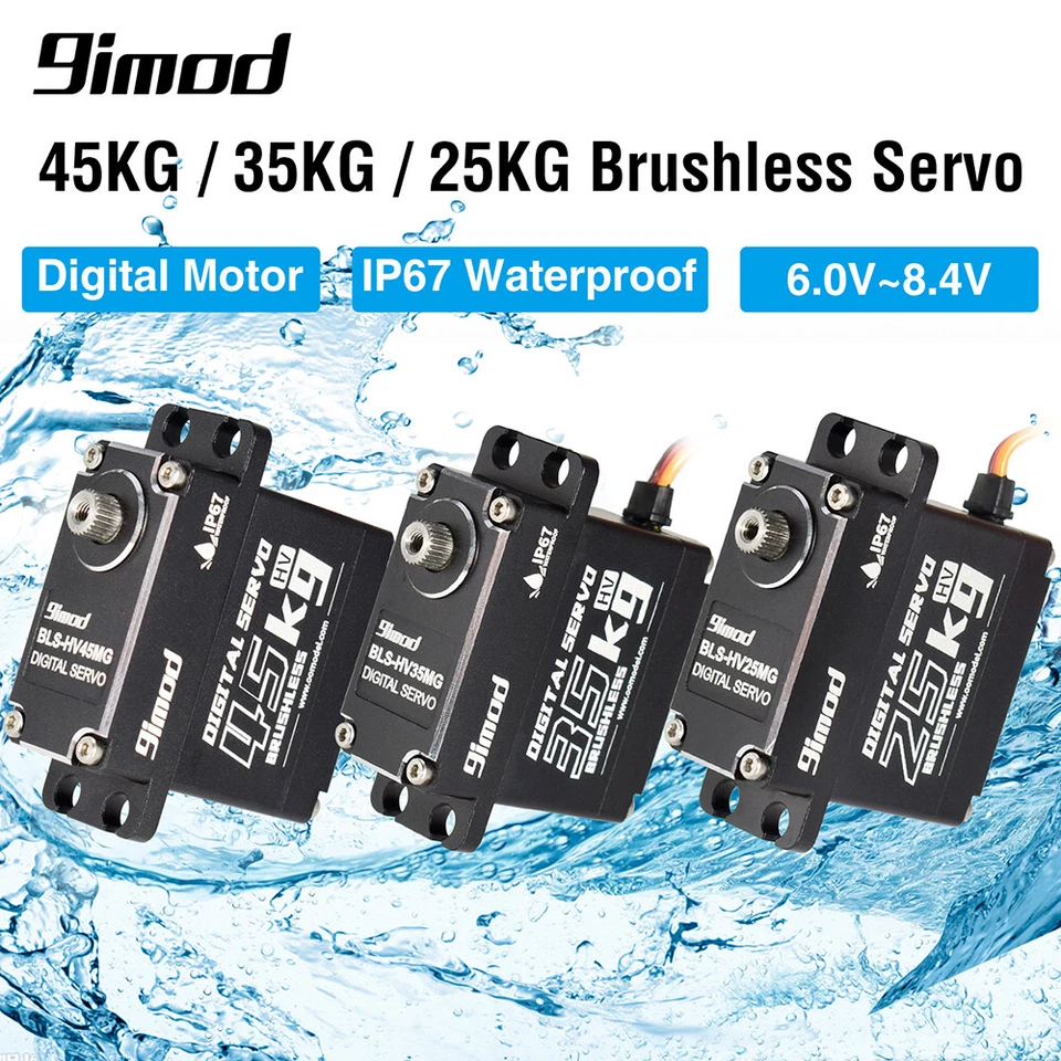 45KG 35KG 25KG Brushless Metal Gear High Torque Digital Servo für 1/8 RC Auto - Bild 2 von 4
