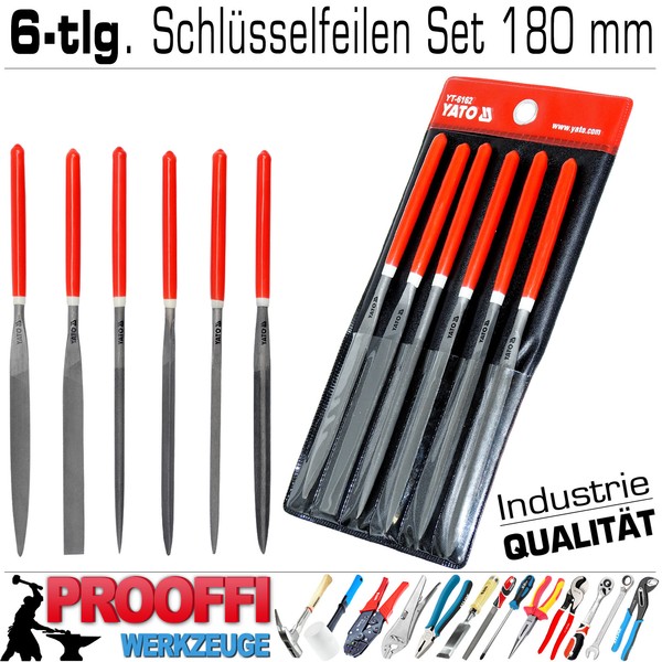 6-Tlg SchlüSselfeilen Nadelfeilen PräZisions Modelbau Metall Feilen Set 180Mm-image