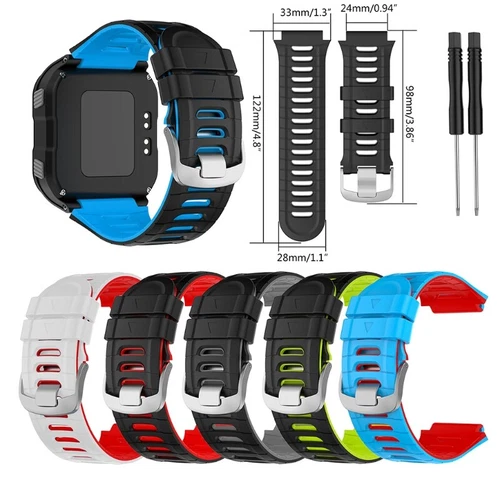 Cinturino Cintura per Garmin-Forerunner 920XT Braccialetto Silicone Durevole - Foto 15 di 23
