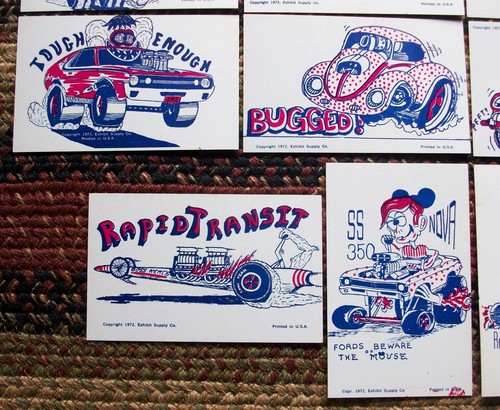 TARJETAS EXPENDEDORAS MONSTER HOT RODS MUSCLE CARS CHEVY FORD MOPAR OLDS VW 1972 ARCADE - Imagen 4 de 15