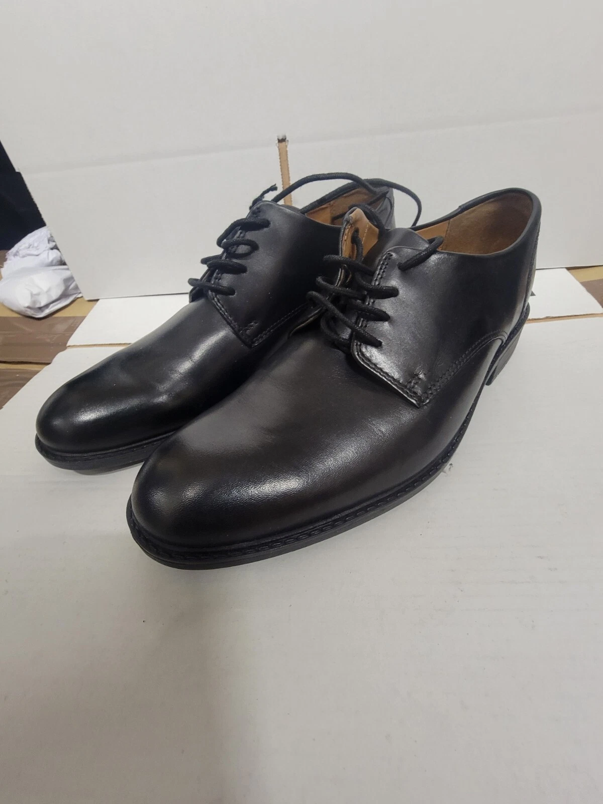 Scarpe uomo Clarks Truxton Oxford impermeabili stringate nere taglia UK7 5 nuove con scatola