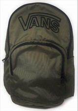 Vans Off The Wall Alumni Olive Bottle Pocket Laptop Backpack 2 Pocket New NWT