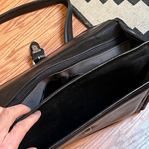 Ashton Leather Bag Backpack Purse Messenger Maybe Used Once Black 12” by 12” 4” - Bild 8 von 8