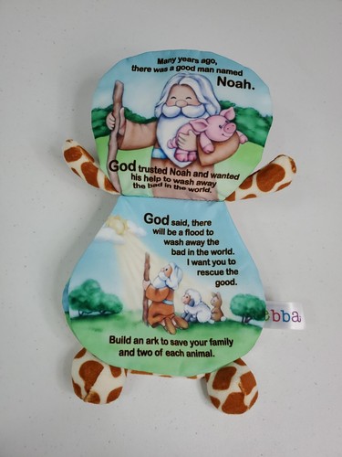 ebba Baby Story Pals Soft Plush Book Giraffe 9” Noahs Ark Stroller Crib Toy - Picture 4 of 13