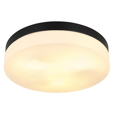 GLOBO VRANOS Deckenlampe Deckenleuchte E27 Aluminium Opalglas Ø 30 cm