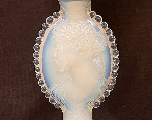 Huge Stelvia Empoli Murano Vaseline Glass ewer Jug Neoclassical Cameo 15" 1960's - Picture 10 of 12