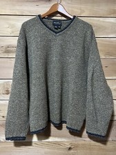 Vintage EDDIE BAUER Made In USA Wool Men's V Neck Pullover Sweater Size L