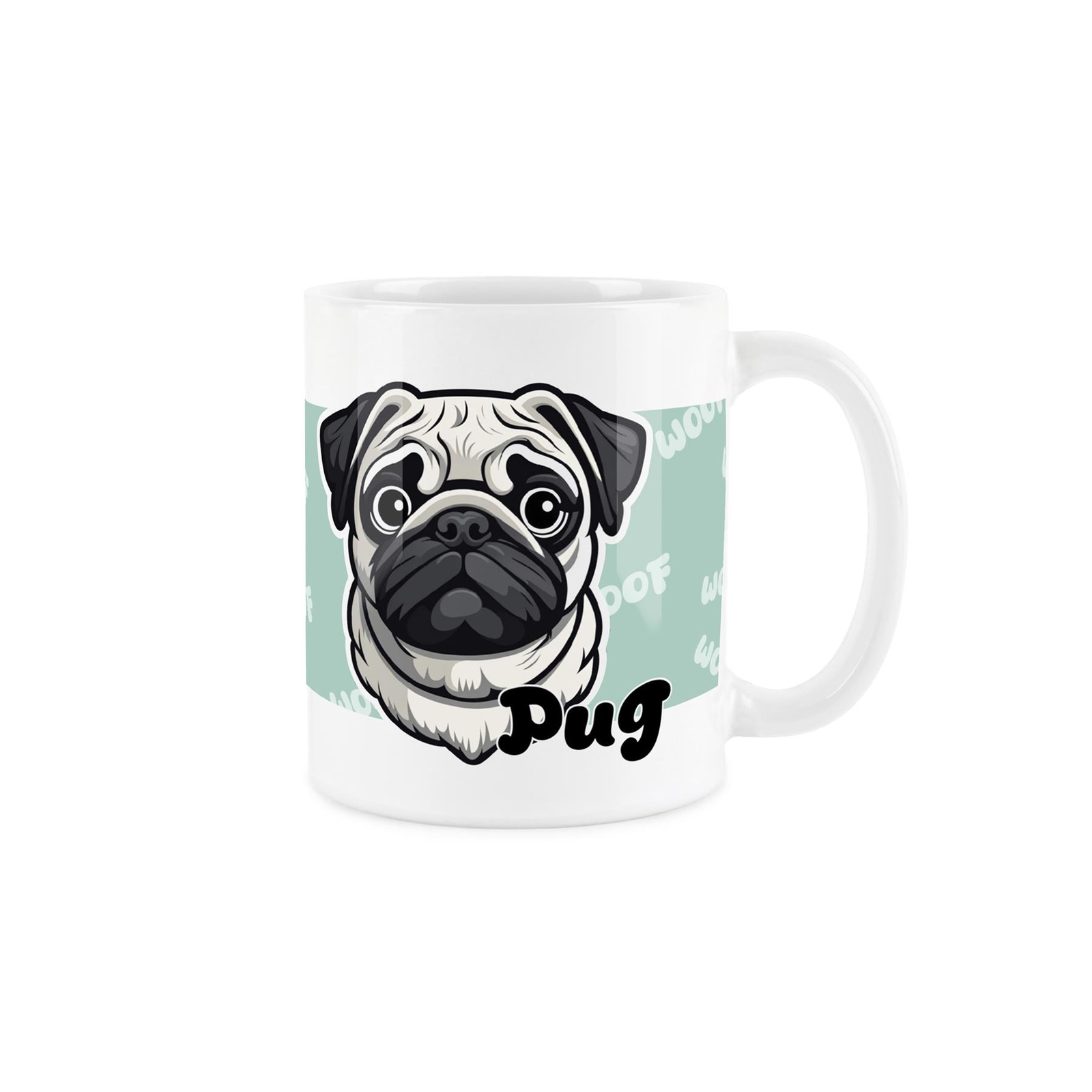 Pug Mug - Cartoon Dogs Ceramic Tea/Coffee Gift Cup