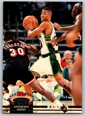 1992-93 Topps Stadium Club Basketball Card #352 Anthony Avent #352 RC Milwaukee