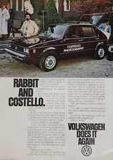 Volkswagen VW Rabbit Car Magazine Ad Advertisement Picture Photography Vtg