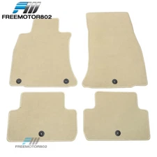 Fits 19-25 Genesis G70 4PCS Floor Mats 1st 2nd Row Carpet Liners Beige Nylon