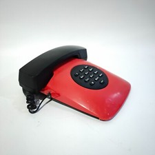 Telemax Princess Red Black Button Touch Telephone Corded Vintage Retro Phone