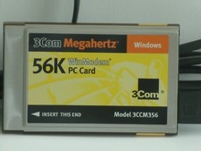 3COM MEGAHERTZ 56K WINMODEM PC CARD, MODEL 3CCM356