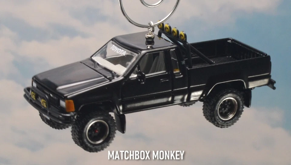 Back to the Future '85 Toyota SR5 4x4 Pickup Truck Custom Christmas Ornament - Image 2 of 4