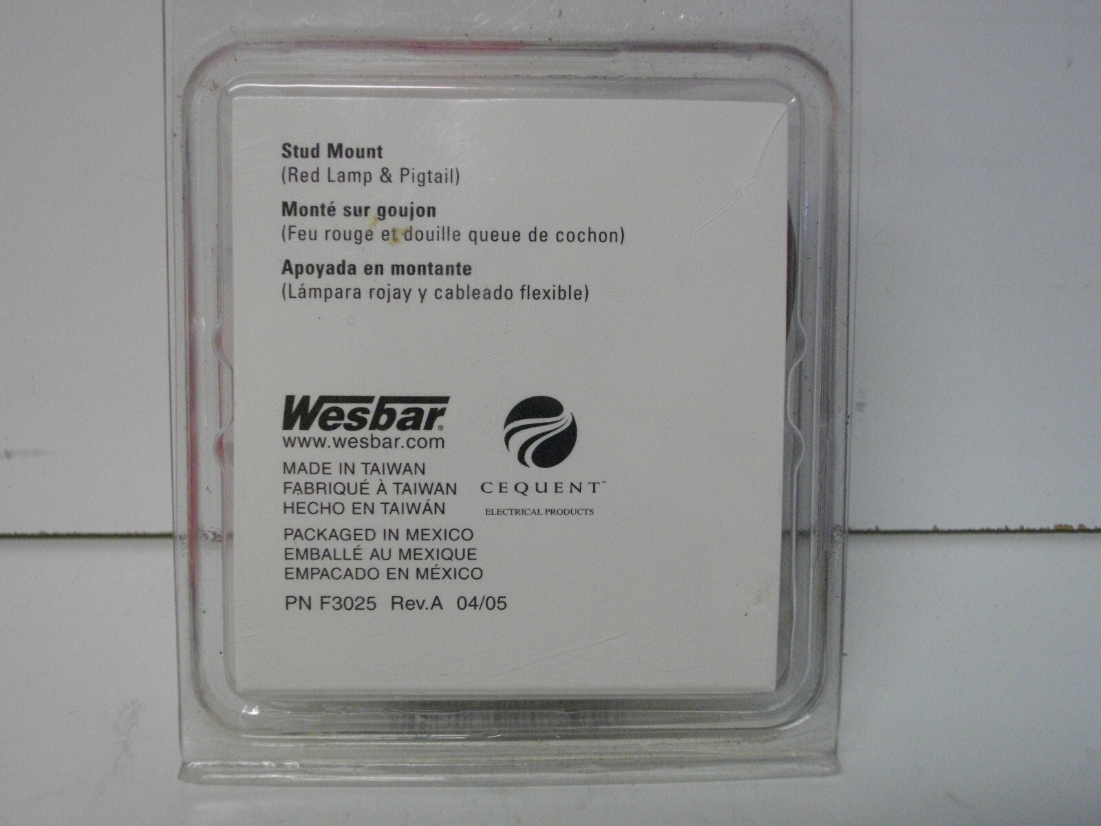 Wesbar 203234 Waterproof Red Side Marker Clearance Light