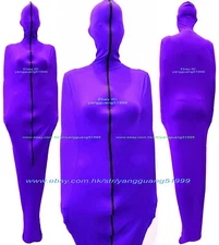 Dark Purple Spandex Mummy Suit Costume Unisex Sleeping Bag internal Sleeves F813