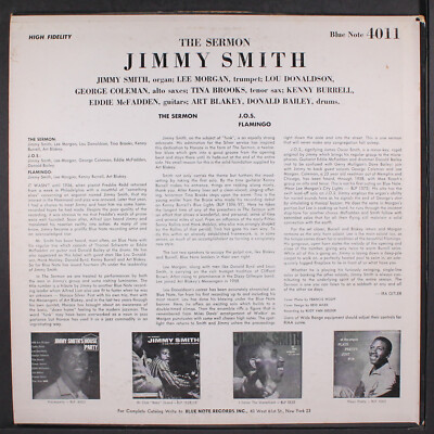 JIMMY SMITH: the sermon! BLUE NOTE 12