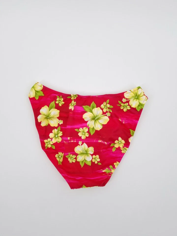 Mujer Bikini Parte Inferior Grande Rojo Rosa Floral Traje De Baño Nuevo Foto 2 de 3
