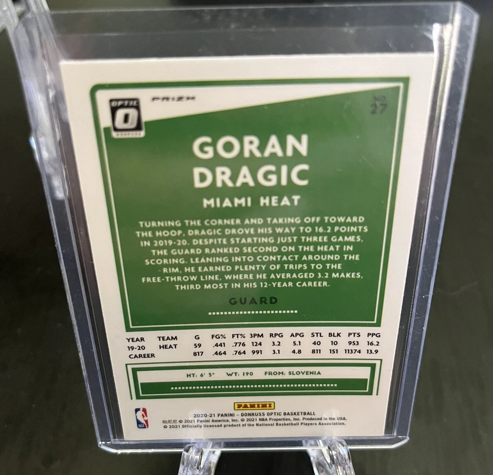 Donruss Optic Goran Dragic Photon Prizm 2020-21 refractor SSP! CASE HIT! Foto 2 de 2