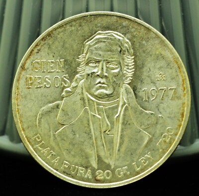 古代貨幣1977 メキシコ シルバー 100 ペソ 古代貨幣1977 メキシコ シルバー 100 ペソ