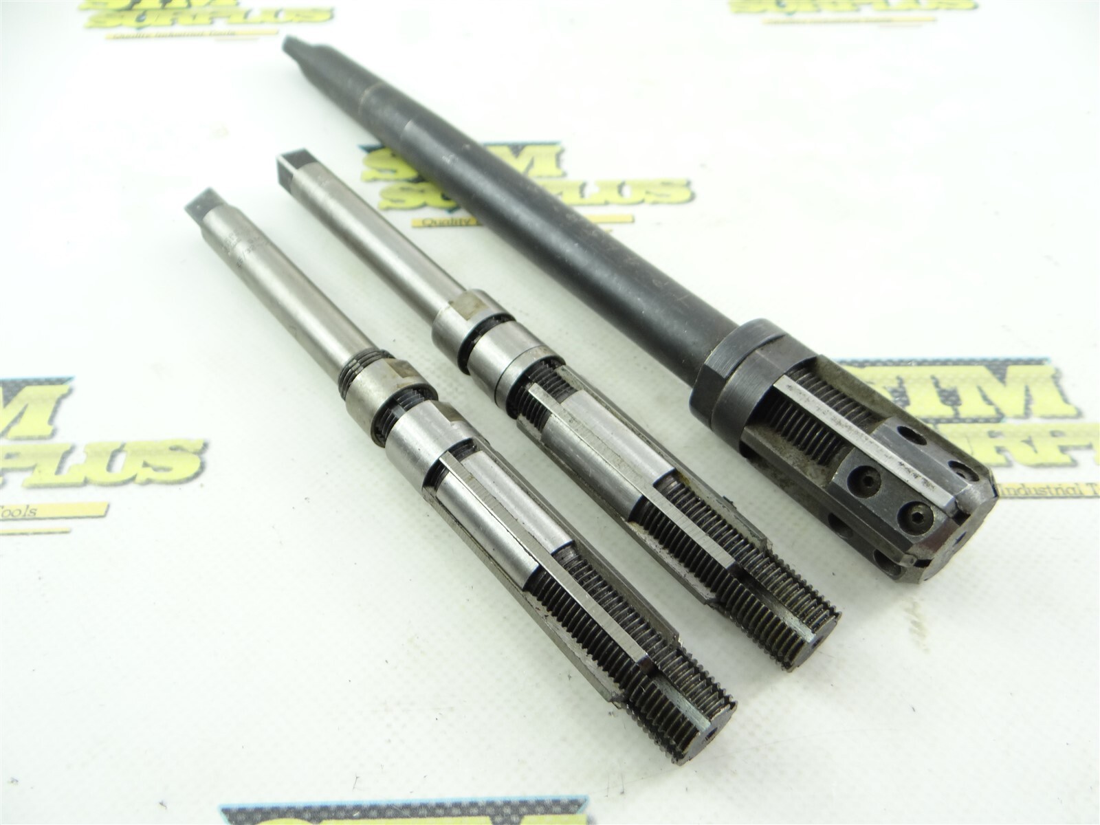 LOT OF 3 CLEVELAND HSS ADJUSTABLE HAND REAMERS 25/32 X 27/32" & 13/16