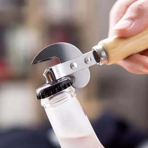 Wooden Handle Can Opener Multifunctional Beer Bottle Opener Tin Can Opener Px - Picture 7 of 14
