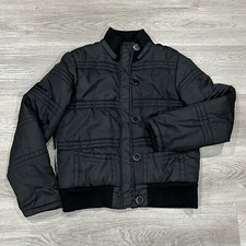 ZLC Collections Young Man's Puffer Jacket XL X-Large Zipper Button Black