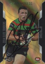 Signed 2014 South Sydney Rabbitohs NRL Premiers Elite Gold Card - Sam Burgess