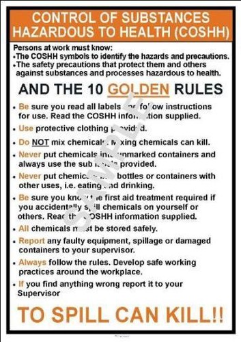 BUSINESS SIGNS POSTERS A4 FIRE HEALTH & SAFETY COSHH WORK SHOP OFFICE FACTORY - Picture 30 of 61