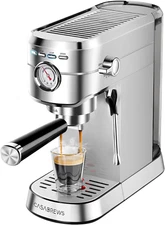 CM5418 Espresso Machine 20 Bar, Compact Espresso Maker with Steam Milk Frother,