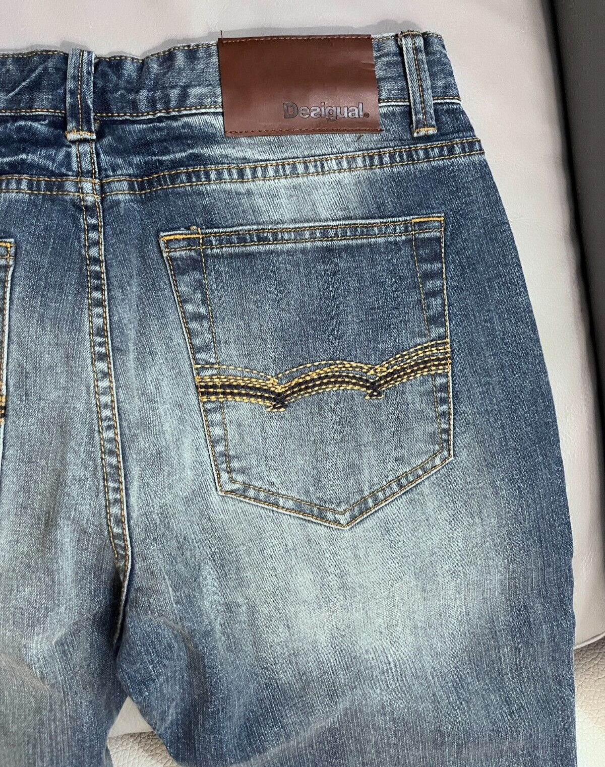 Desigual Men’s Distressed Straight Jeans - Size 32 - MRSP$170 image 7