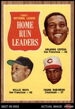 1962 Topps #54 Orlando Cepeda NL HR Leaders Giants / Reds HALL-OF-FAME 7 - NM