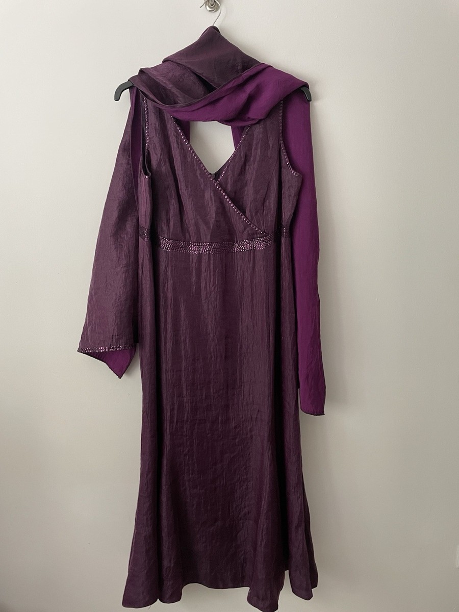 roman originals evening dresses Purple Flared Ruffle Maternity Sleeveless Gown main image 0