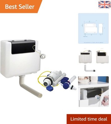 Stilvoller Unterputz WC Spülkasten DUAL Spülung 6L mit Chromtaste - einfache Installation
