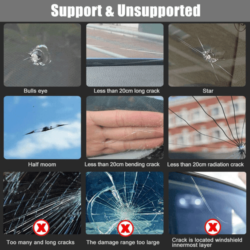 Car Windshield Repair Kit Window Glass Crack Repair Tool Chips Scratch Resin Whi - Picture 4 of 12