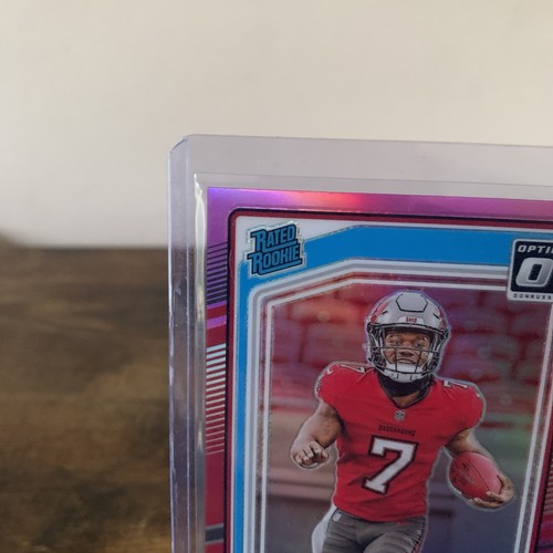 2024 Bucky Irving - Panini Donruss Rated Rookie #301 Optic Preview Pink (RC - Picture 3 of 6