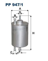 Filtron Kraftstofffilter PP 947/1 FüR Chrysler MERCEDES-BENZ Puch
