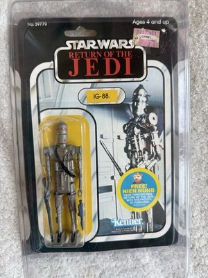 Vintage Kenner Star Wars IG-88 ROTJ 48 Back Card Sealed w/ Clear Bubble/Dent 
