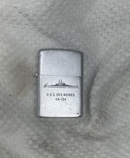 Vintage Navy USS Des Moines CA-134 Sea zippo lighter original and Working