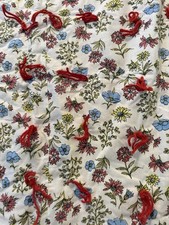 TWIN Duvet Cover blue white yellow green Red Floral