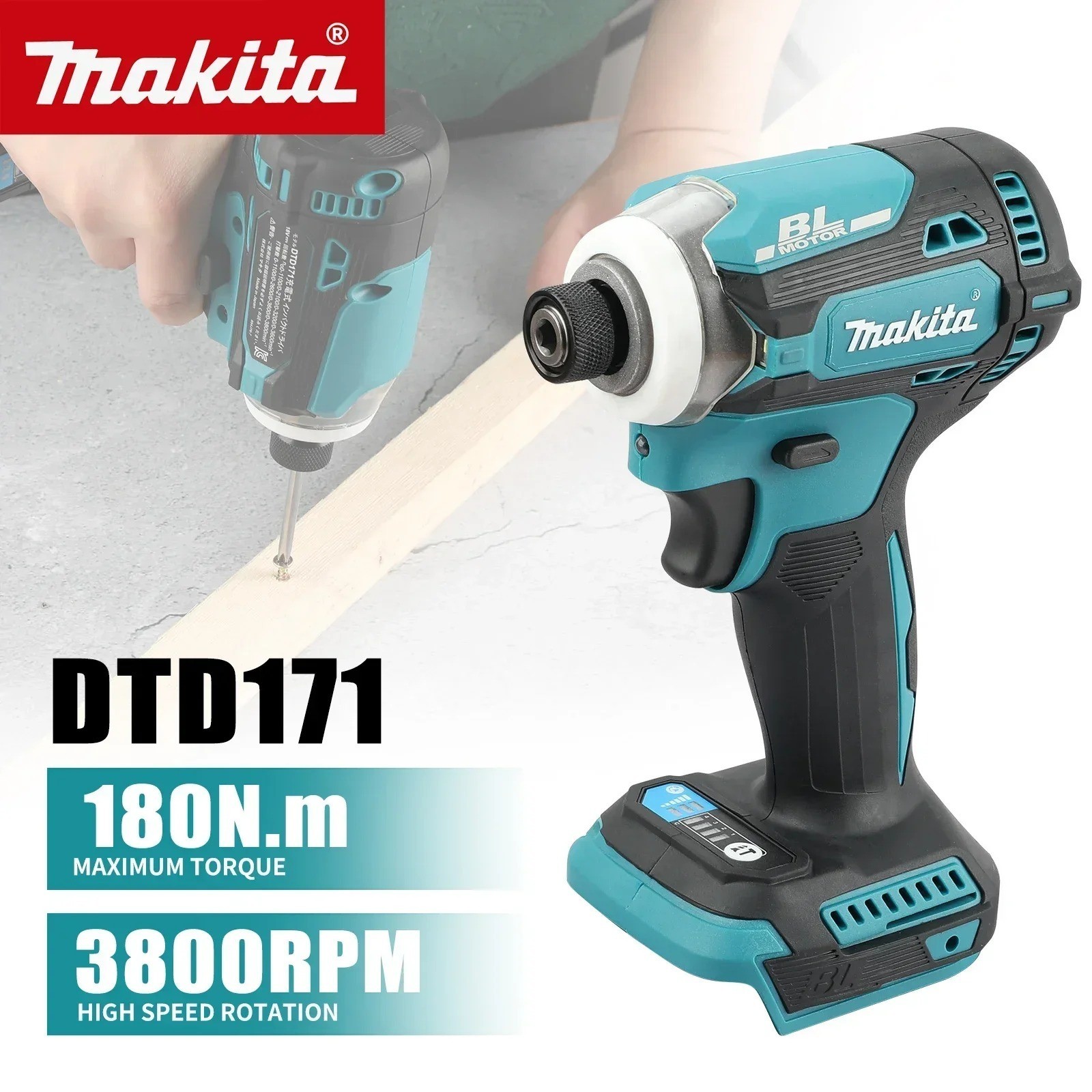 New Makita 18V XDT11 Cordless 1/4" Impact, Driver, Drill 18 