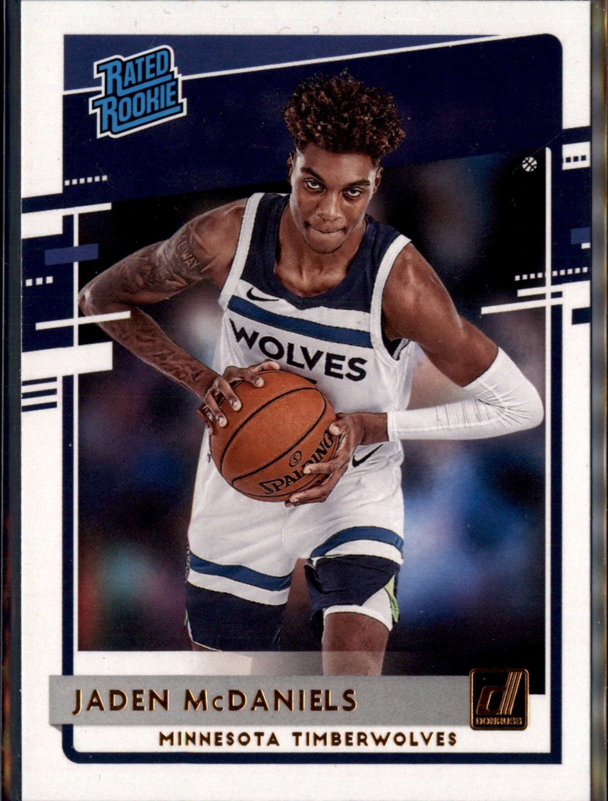 2020-21 Panini Donruss Jaden McDaniels Rated Rookie RC Timberwolves #239